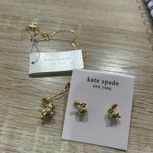Kate Spade Bunny Necklace/Earring Set